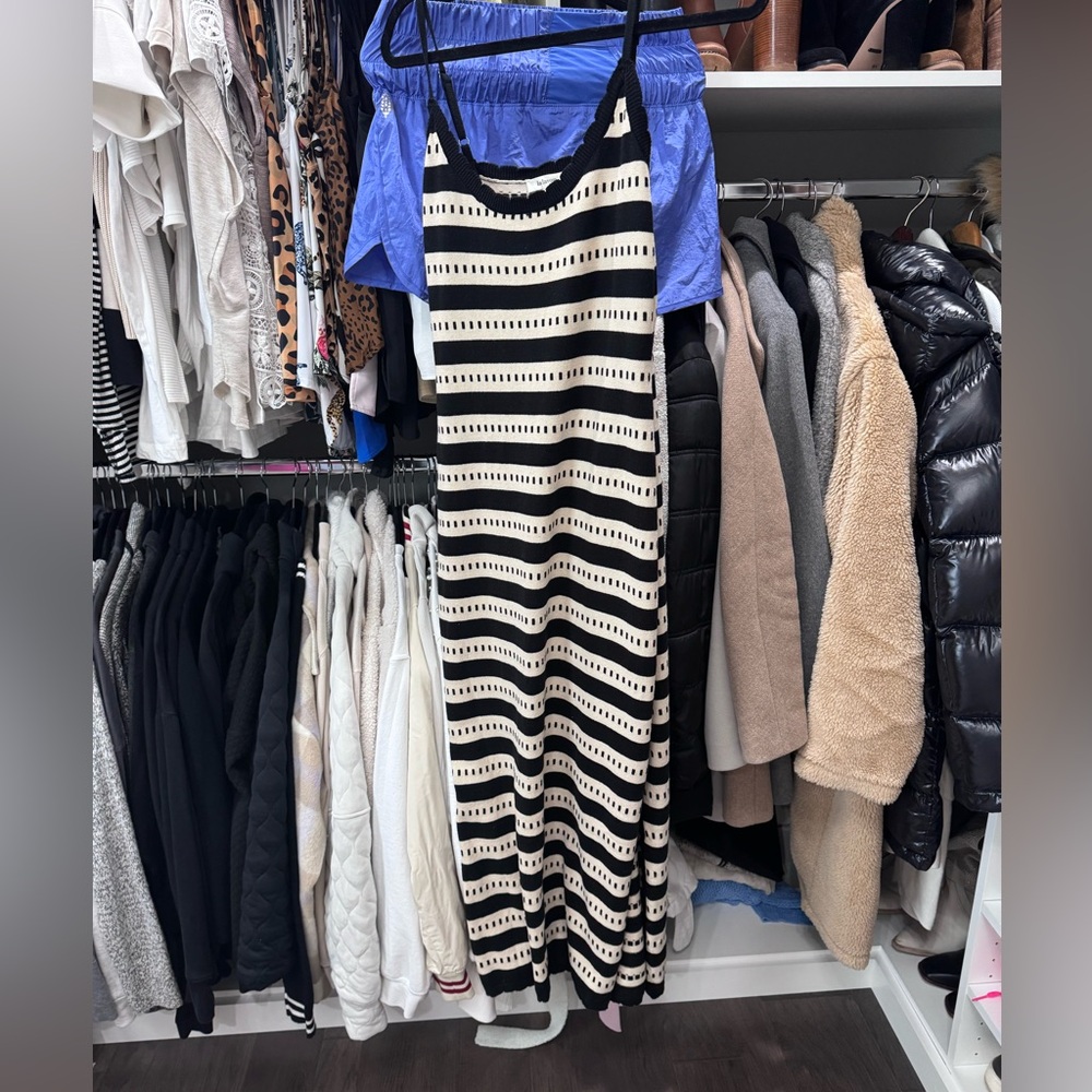 Vici Striped Dress with Slit